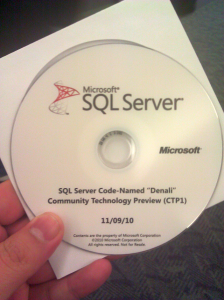 SQL Server Codename "Denali" Community Technology Preview 1 SQL Server Codename "Denali" Community Technology Preview 1
